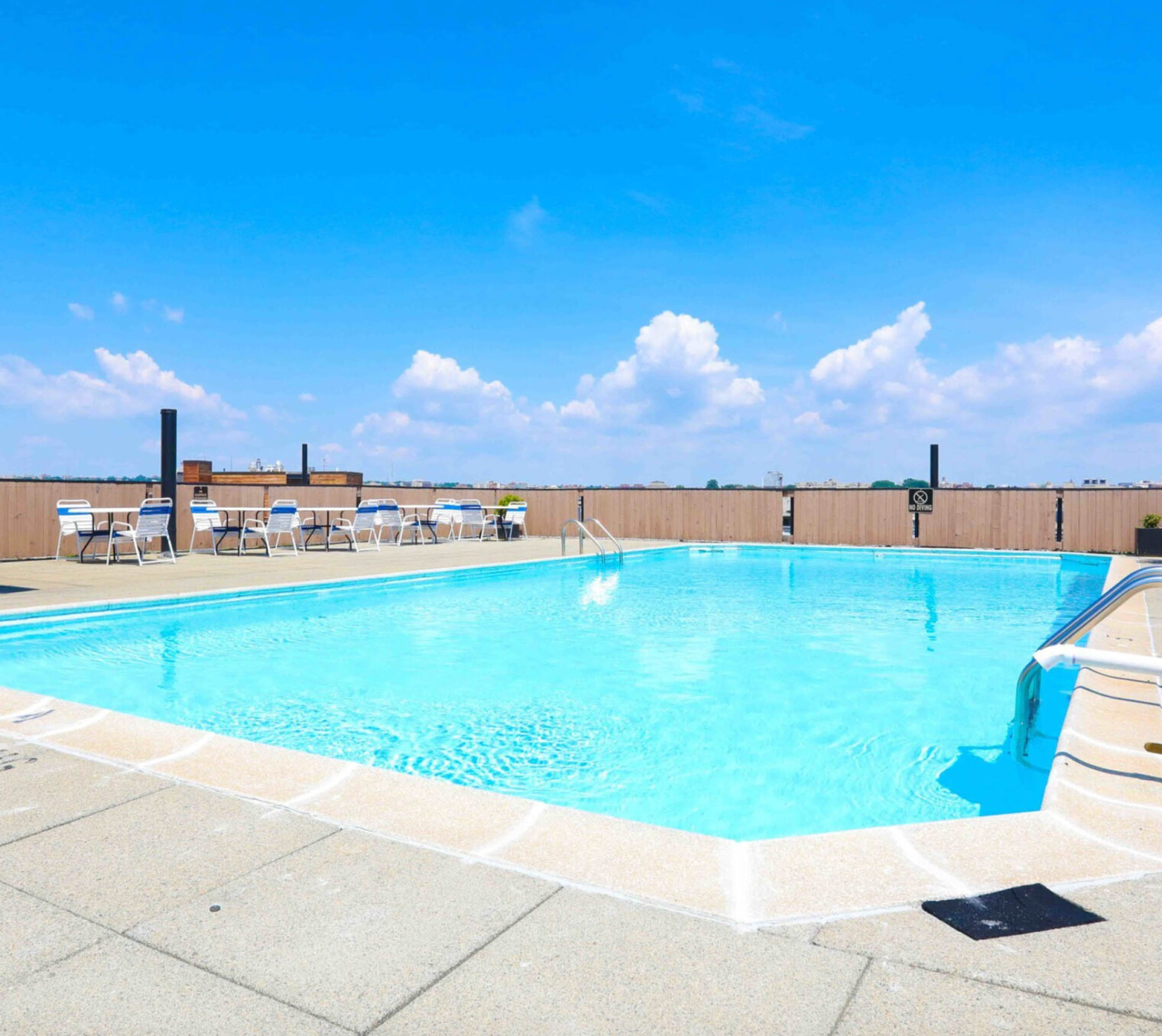 pool at the Seville apartments in dc